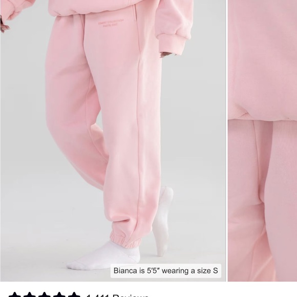 Cmfrt Pastel BUBBLEGUM Pink Hoodie Sweats Set - Picture 4 of 8